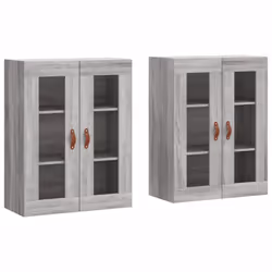 vidaXL Wall Mounted Cabinets Side Cabinet 2 pcs Grey Sonoma Engineered Wood