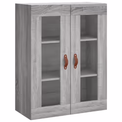 vidaXL Wall Mounted Cabinets Side Cabinet 2 pcs Grey Sonoma Engineered Wood - Additional view 4