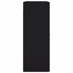 vidaXL Wall Mounted Cabinets Bathroom Cabinet 2 pcs Black Engineered Wood - Additional view 6