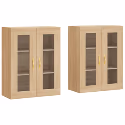 vidaXL Wall Mounted Cabinets Bathroom Cabinet 2 pcs Sonoma Oak Engineered Wood