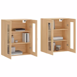 vidaXL Wall Mounted Cabinets Bathroom Cabinet 2 pcs Sonoma Oak Engineered Wood