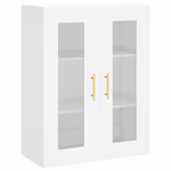 vidaXL Wall Mounted Cabinets Storage Wall Cupboard2 pcs White Engineered Wood - Additional view 4