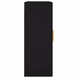 vidaXL Wall Mounted Cabinets Storage Wall Cupboard2 pcs Black Engineered Wood - Additional view 6