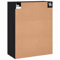 vidaXL Wall Mounted Cabinets Storage Wall Cupboard2 pcs Black Engineered Wood - Additional view 7