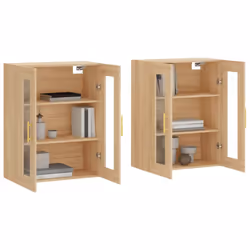 vidaXL Wall Mounted Cabinets Storage Cupboard2 pcs Sonoma Oak Engineered Wood