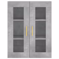 vidaXL Wall Mounted Cabinets Wall Cupboard2 pcs Concrete Grey Engineered Wood - Additional view 5