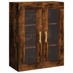 vidaXL Wall Mounted Cabinets Storage Cupboard2 pcs Smoked Oak Engineered Wood - Additional view 4