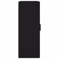 vidaXL Wall Mounted Cabinets Storage Wall Cupboard2 pcs Black Engineered Wood - Additional view 6