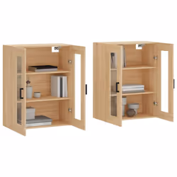 vidaXL Wall Mounted Cabinets Storage Cupboard2 pcs Sonoma Oak Engineered Wood