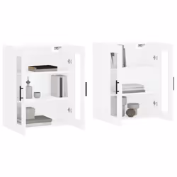 vidaXL Wall Mounted Cabinets Wall Storage Cabinet 2 pcs White Engineered Wood