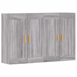 vidaXL Wall Mounted Cabinets Side Cabinet 2 pcs Grey Sonoma Engineered Wood