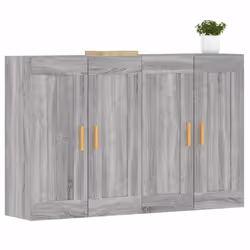 vidaXL Wall Mounted Cabinets Side Cabinet 2 pcs Grey Sonoma Engineered Wood