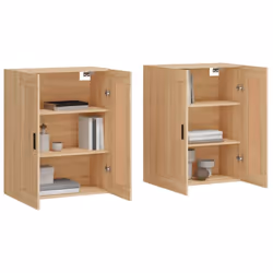 vidaXL Wall Mounted Cabinets Storage Cabinet 2 pcs Sonoma Oak Engineered Wood