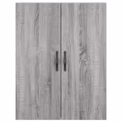 vidaXL Highboard Sideboard Storage Cabinet Home Side Cabinet Engineered Wood - grey sonoma, 2 glass doors - Additional view 5