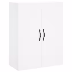 vidaXL Highboard Sideboard Storage Cabinet Home Side Cabinet Engineered Wood - white, 2 wood doors - Additional view 4