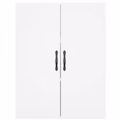 vidaXL Highboard Sideboard Storage Cabinet Home Side Cabinet Engineered Wood - white, 2 wood doors - Additional view 5