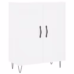 vidaXL Highboard Sideboard Storage Cabinet Home Side Cabinet Engineered Wood - white, 2 wood doors - Additional view 6