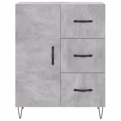 vidaXL Highboard Sideboard Storage Cabinet Home Side Cabinet Engineered Wood - concrete grey, 1 door 3 drawers - Additional view 7