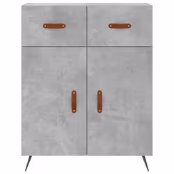 vidaXL Highboard Sideboard Storage Cabinet Side Cabinet Black Engineered Wood - concrete grey, 2 doors 2 drawers - Additional view 7