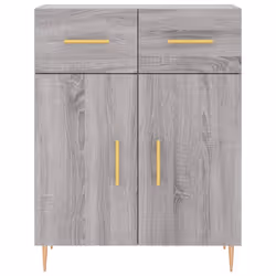 vidaXL Highboard Sideboard Storage Cabinet Side Cabinet White Engineered Wood - grey sonoma, 2 doors 2 drawers - Additional view 7