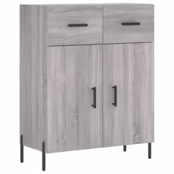 vidaXL Highboard Sideboard Storage Cabinet Side Cabinet White Engineered Wood - grey sonoma, 2 doors 2 drawers - Additional view 6