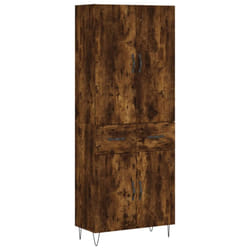 vidaXL Highboard Sideboard Storage Cabinet Home Side Cabinet Engineered Wood - smoked oak, 2 doors 2 drawers