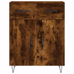 vidaXL Highboard Sideboard Storage Cabinet Home Side Cabinet Engineered Wood - smoked oak, 2 doors 2 drawers - Additional view 7