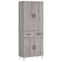 vidaXL Highboard Sideboard Storage Cabinet Home Side Cabinet Engineered Wood - grey sonoma, 2 doors 2 drawers