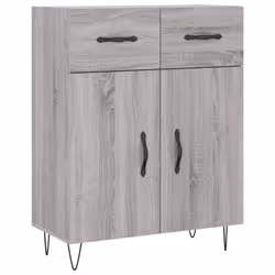 vidaXL Highboard Sideboard Storage Cabinet Home Side Cabinet Engineered Wood - grey sonoma, 2 doors 2 drawers - Additional view 6