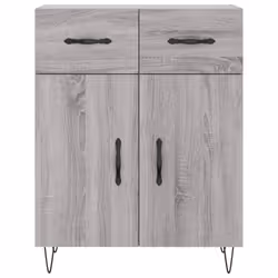 vidaXL Highboard Sideboard Storage Cabinet Home Side Cabinet Engineered Wood - grey sonoma, 2 doors 2 drawers - Additional view 7