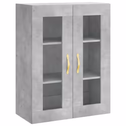 vidaXL Highboard Sideboard Tall Storage Cabinet Side Cabinet Engineered Wood - concrete grey, 2 doors - Additional view 4