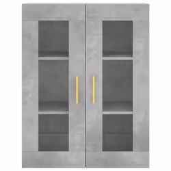 vidaXL Highboard Sideboard Tall Storage Cabinet Side Cabinet Engineered Wood - concrete grey, 2 doors - Additional view 5