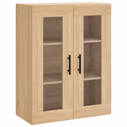 vidaXL Highboard Sideboard Cupboard Side Board Storage Cabinet Engineered Wood - sonoma oak, 2 doors - Additional view 4