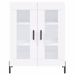 vidaXL Highboard Sideboard Tall Storage Cabinet Side Cabinet Engineered Wood - white, 2 glass doors - Additional view 7