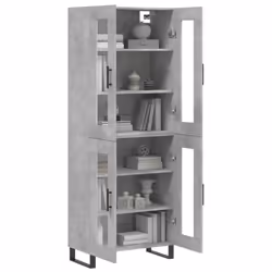 vidaXL Highboard Sideboard Cupboard Side Cabinet Concrete Grey Engineered Wood