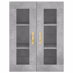 vidaXL Highboard Sideboard Tall Storage Cabinet Side Cabinet Engineered Wood - concrete grey, 2 wood doors - Additional view 5