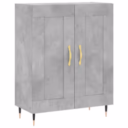 vidaXL Highboard Sideboard Tall Storage Cabinet Side Cabinet Engineered Wood - concrete grey, 2 wood doors - Additional view 6