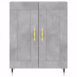 vidaXL Highboard Sideboard Tall Storage Cabinet Side Cabinet Engineered Wood - concrete grey, 2 wood doors - Additional view 7