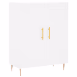 vidaXL Highboard Sideboard Tall Storage Cabinet Side Cabinet Engineered Wood - white, 2 wood doors - Additional view 6
