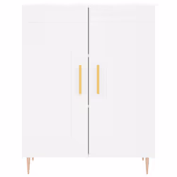 vidaXL Highboard Sideboard Tall Storage Cabinet Side Cabinet Engineered Wood - white, 2 wood doors - Additional view 7