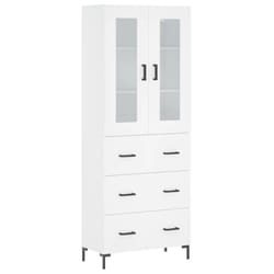 vidaXL Highboard Sideboard Cupboard Storage Cabinet White Engineered Wood