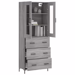vidaXL Highboard Sideboard Cupboard Side Cabinet Grey Sonoma Engineered Wood