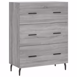 vidaXL Highboard Sideboard Tall Storage Cabinet Side Cabinet Engineered Wood - grey sonoma, 3 drawers - Additional view 6