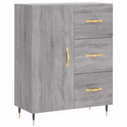 vidaXL Highboard Sideboard Tall Storage Cabinet Side Cabinet Engineered Wood - grey sonoma, 1 door 3 drawers - Additional view 6