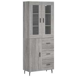 vidaXL Highboard Sideboard Cupboard Side Cabinet Grey Sonoma Engineered Wood
