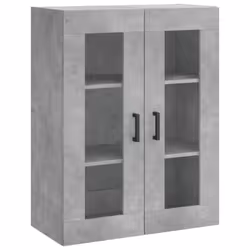 vidaXL Highboard Sideboard Tall Storage Cabinet Side Cabinet Engineered Wood - concrete grey, 1 glass door 3 drawers - Additional view 4