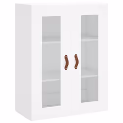 vidaXL Highboard Sideboard Tall Storage Cabinet Side Cabinet Engineered Wood - white, 1 wood door 3 drawers - Additional view 4