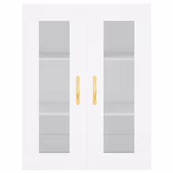 vidaXL Highboard Sideboard Tall Storage Cabinet Side Cabinet Engineered Wood - white, 1 wood door 3 drawers - Additional view 5