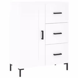 vidaXL Highboard Sideboard Cupboard Storage Cabinet White Engineered Wood - Additional view 6