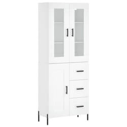 vidaXL Highboard Sideboard Cupboard Storage Cabinet White Engineered Wood